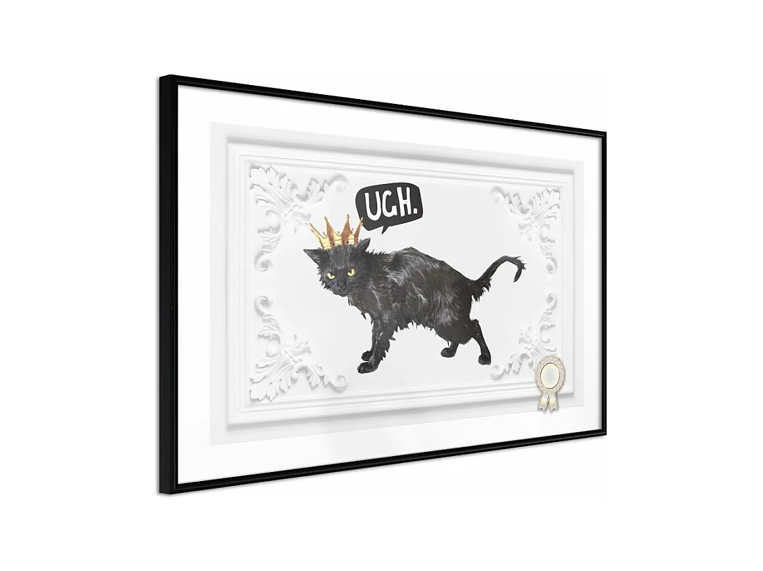 Affiche Murale Encadrée "Cat Rules I" 30 x 20 cm Noir