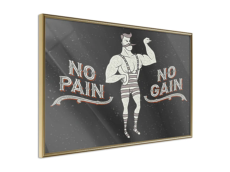 Affiche Murale Encadrée "Athlete" 30 x 20 cm Or