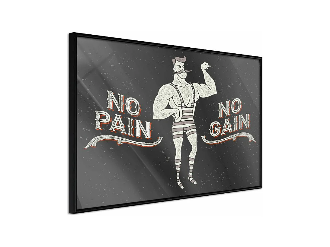 Affiche Murale Encadrée "Athlete" 45 x 30 cm Noir