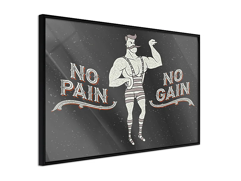 Affiche Murale Encadrée "Athlete" 45 x 30 cm Noir