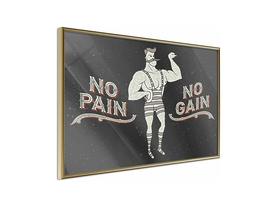 Affiche Murale Encadrée "Athlete" 60 x 40 cm Or