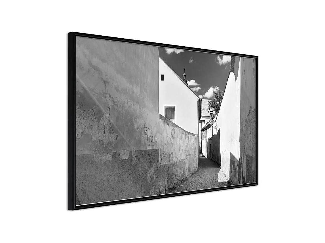 Affiche Murale Encadrée "Sunny Day in the Town" 45 x 30 cm Noir