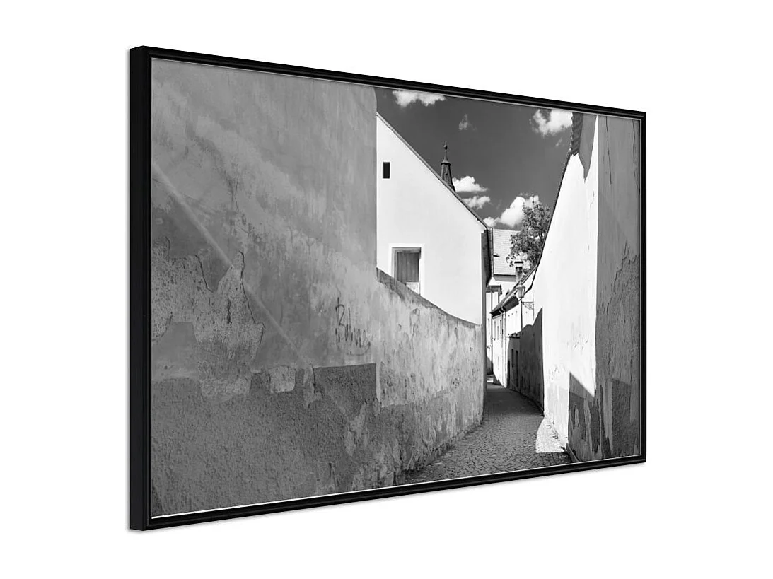 Affiche Murale Encadrée "Sunny Day in the Town" 45 x 30 cm Noir