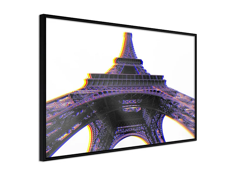 Affiche Murale Encadrée "Symbol of Paris Purple" 60 x 40 cm Noir