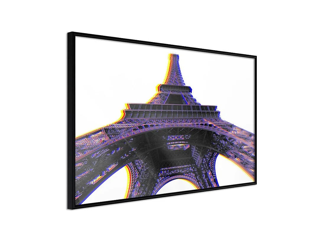 Affiche Murale Encadrée "Symbol of Paris Purple" 60 x 40 cm Noir