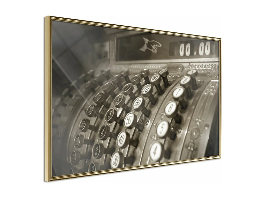 Affiche Murale Encadrée "Ka-Ching" 45 x 30 cm Or