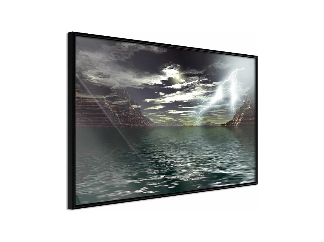 Affiche Murale Encadrée "Storm over the Canyon" 90 x 60 cm Noir