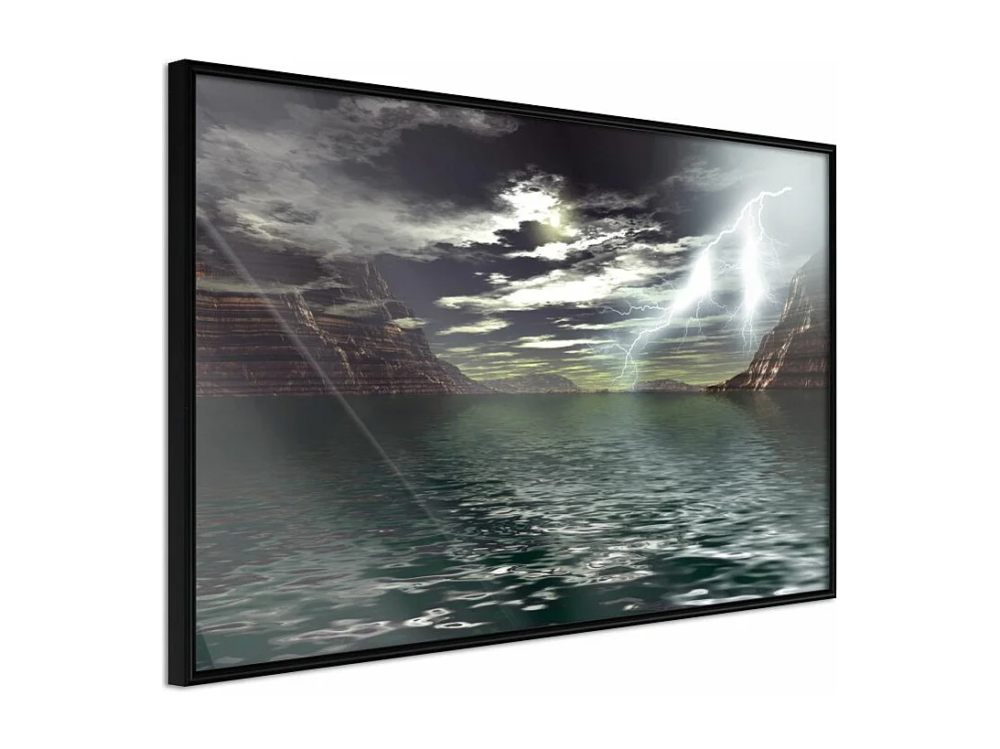 Affiche Murale Encadrée "Storm over the Canyon" 90 x 60 cm Noir