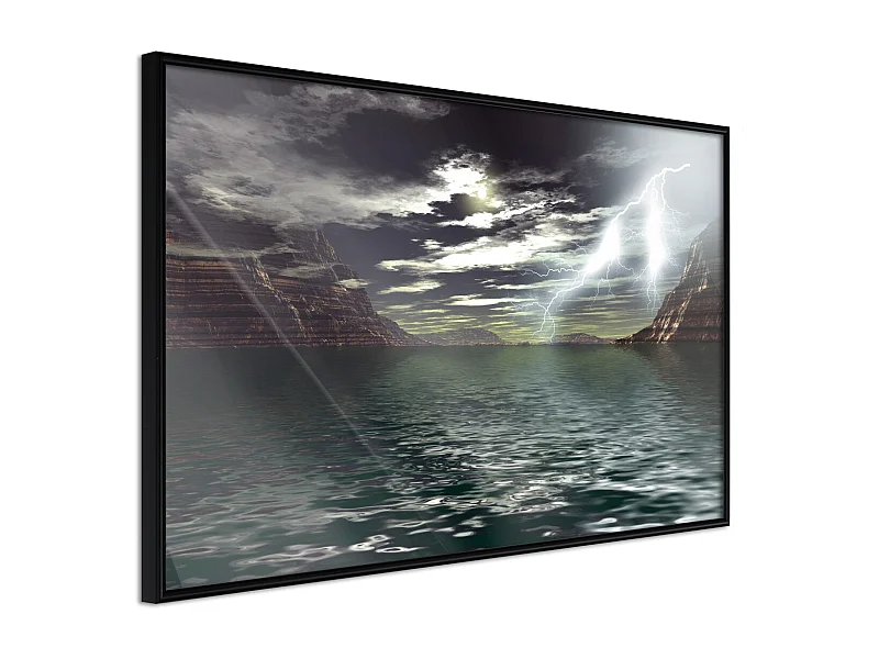 Affiche Murale Encadrée "Storm over the Canyon" 90 x 60 cm Noir