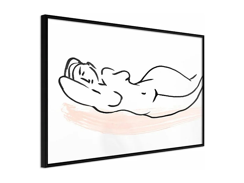 Affiche Murale Encadrée "Baroque Shapes" 90 x 60 cm Noir