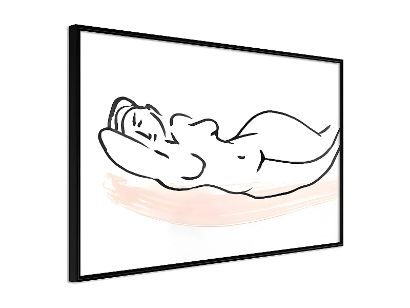 Affiche Murale Encadrée "Baroque Shapes" 30 x 20 cm Noir