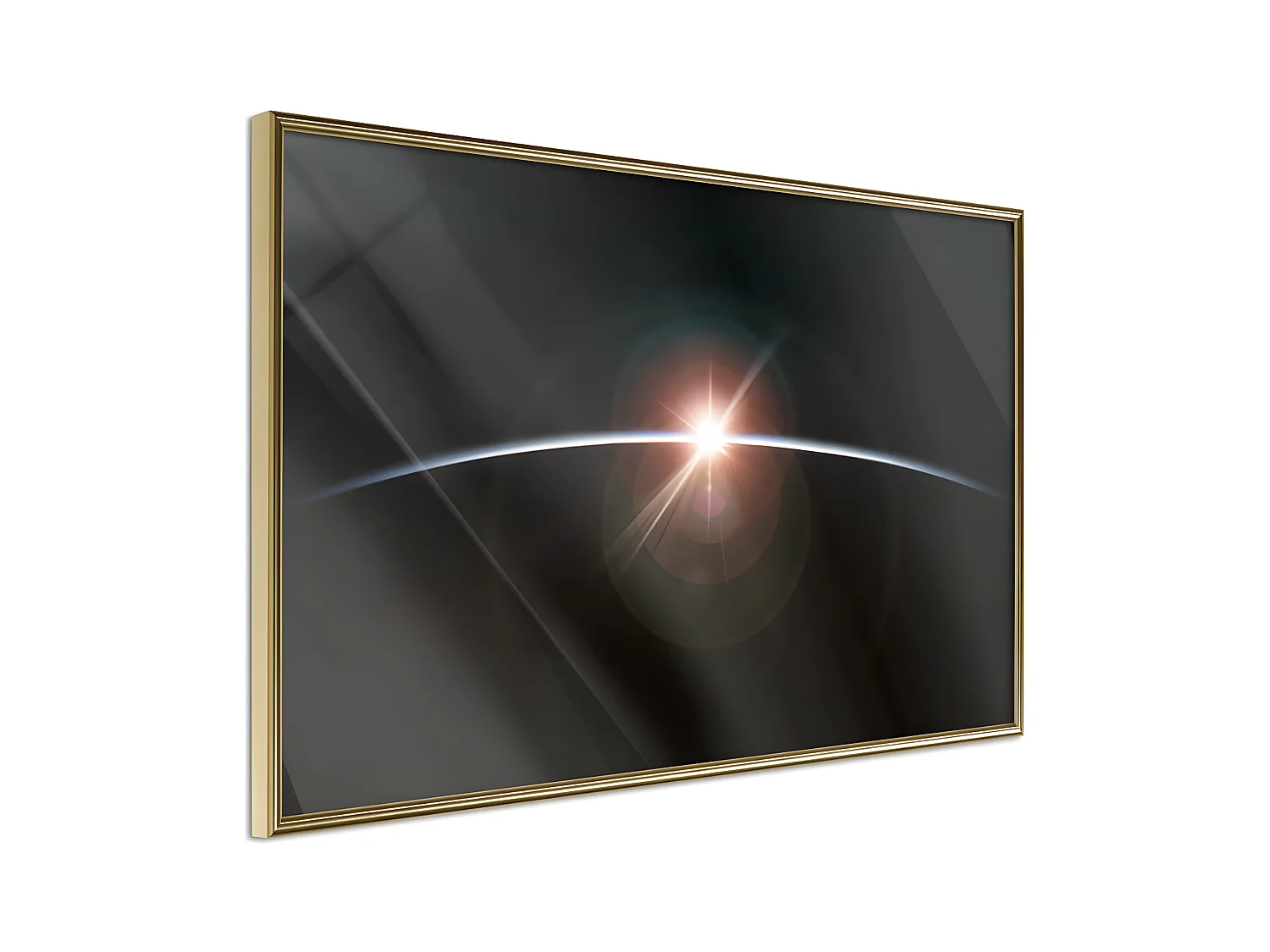 Affiche Murale Encadrée "Glimmer" 60 x 40 cm Or