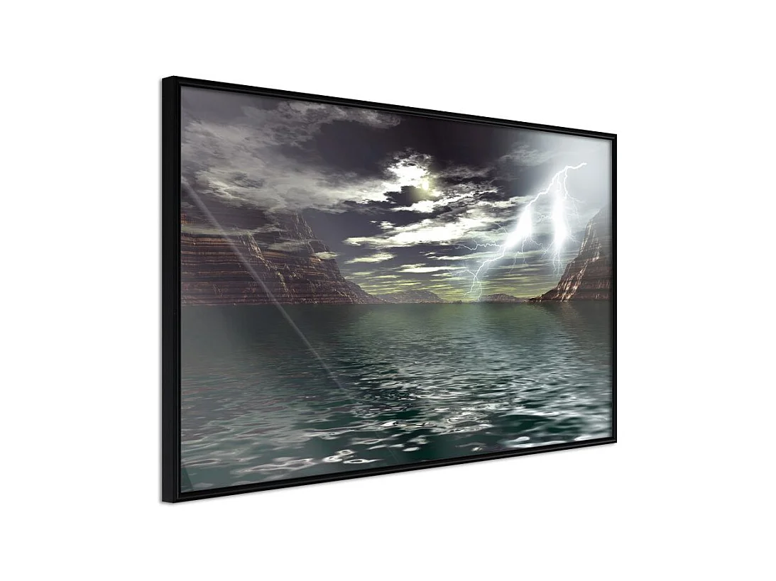 Affiche Murale Encadrée "Storm over the Canyon" 30 x 20 cm Noir