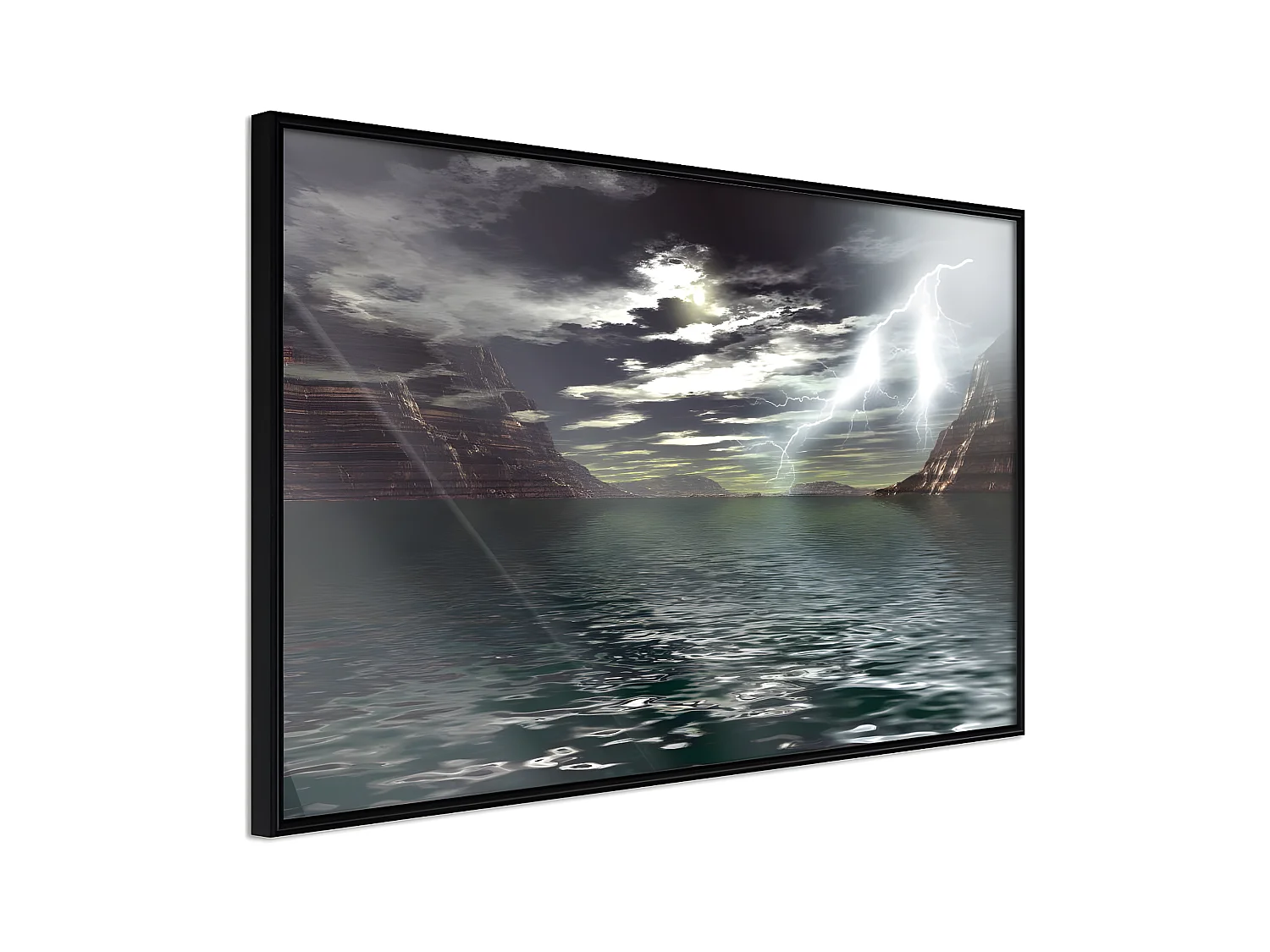 Affiche Murale Encadrée "Storm over the Canyon" 60 x 40 cm Noir