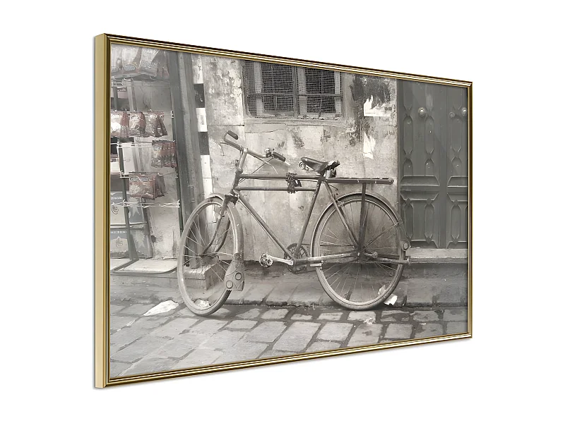 Affiche Murale Encadrée "Old Bicycle" 30 x 20 cm Or