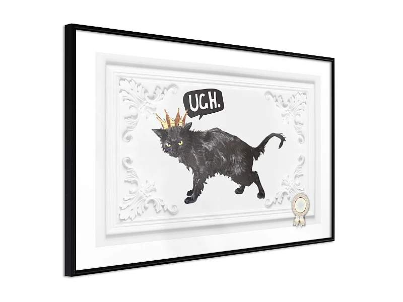 Affiche Murale Encadrée "Cat Rules I" 60 x 40 cm Noir