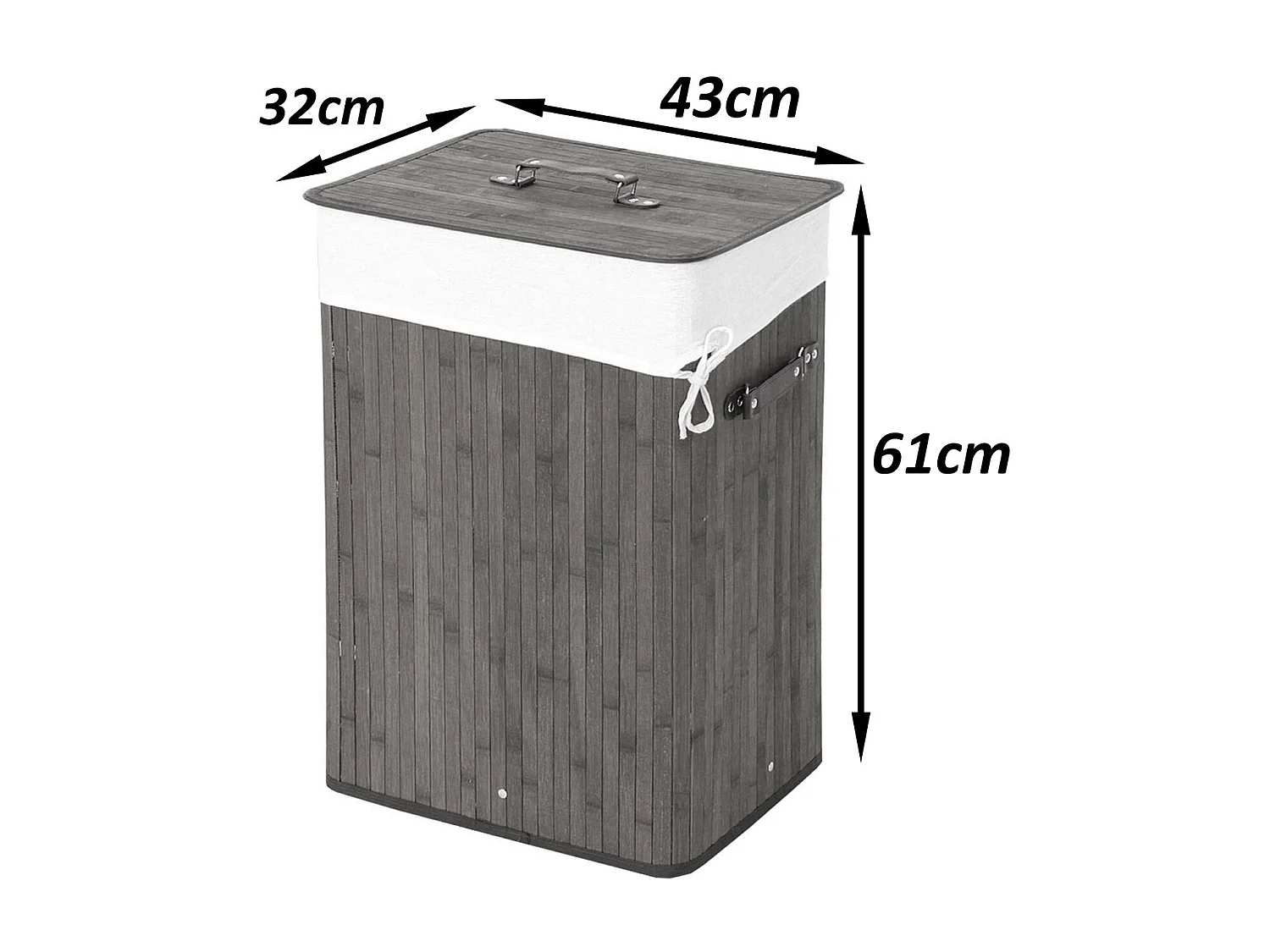 Cesto para la ropa MCW-C21,  marrón