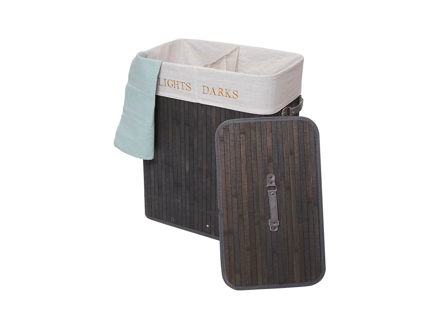 Panier à linge MCW-C21,  gris foncé