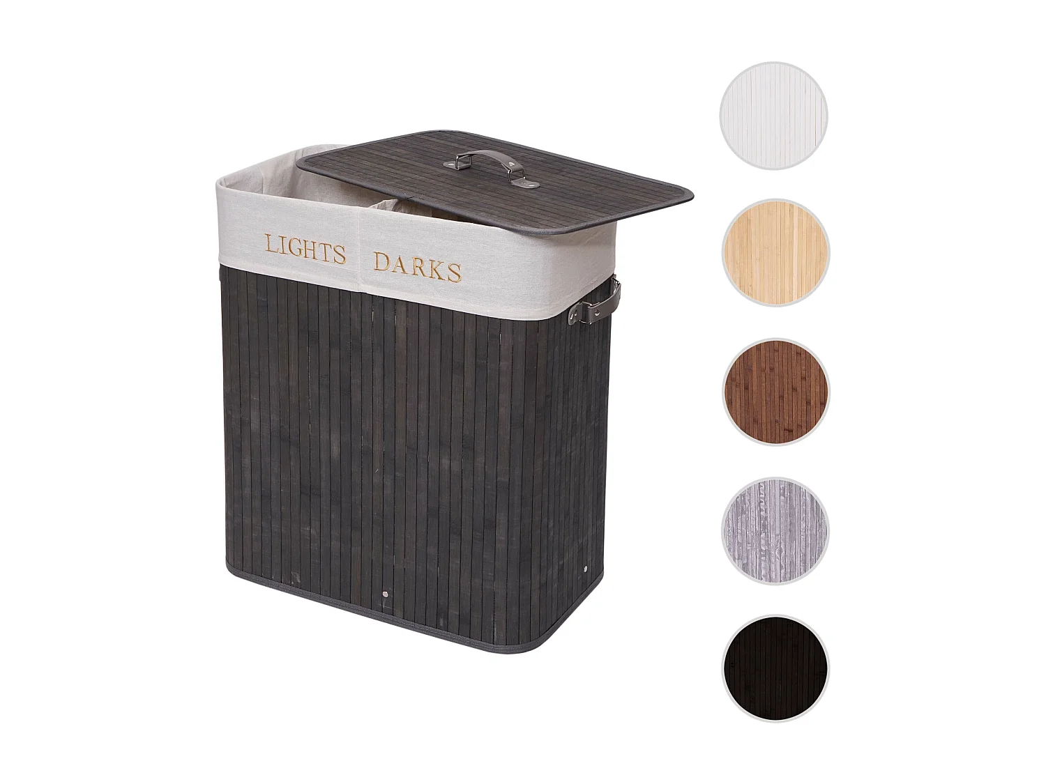 Panier à linge MCW-C21,  gris foncé