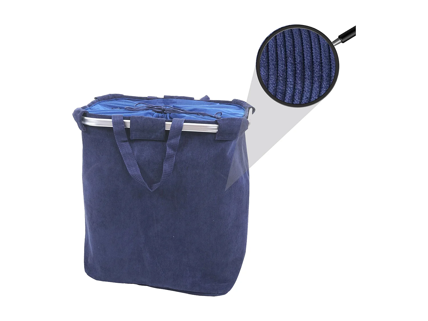 Collecteur de linge MCW-C34,  velours bleu