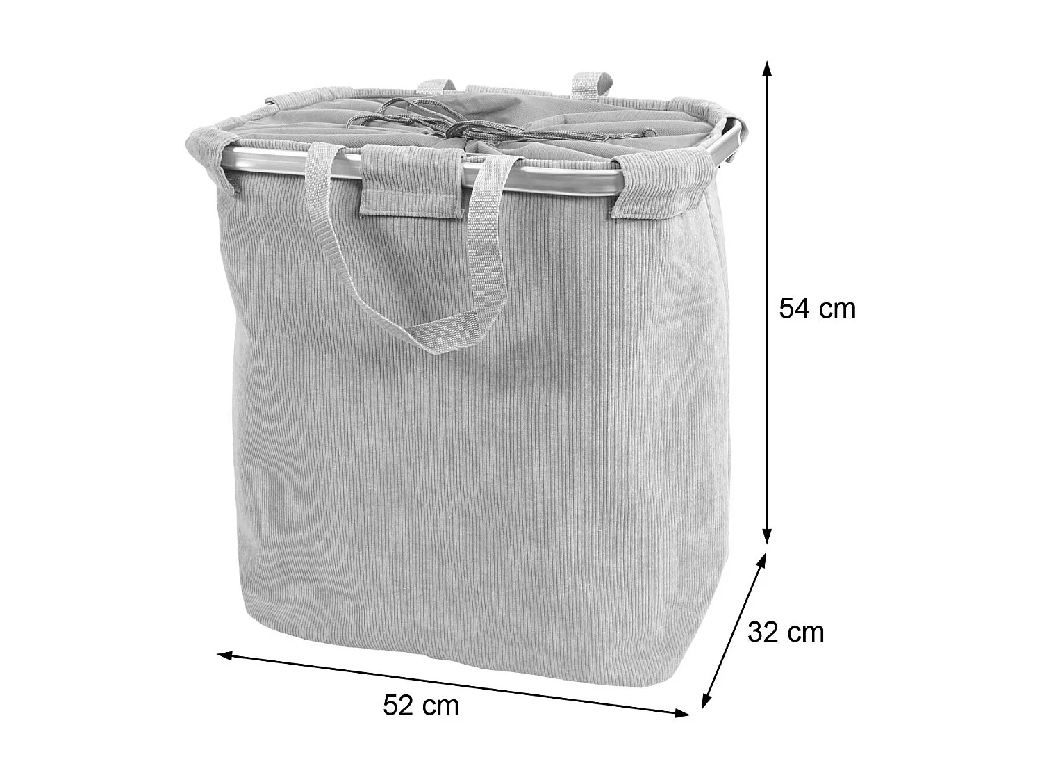 Collecteur de linge MCW-C34,  velours bleu