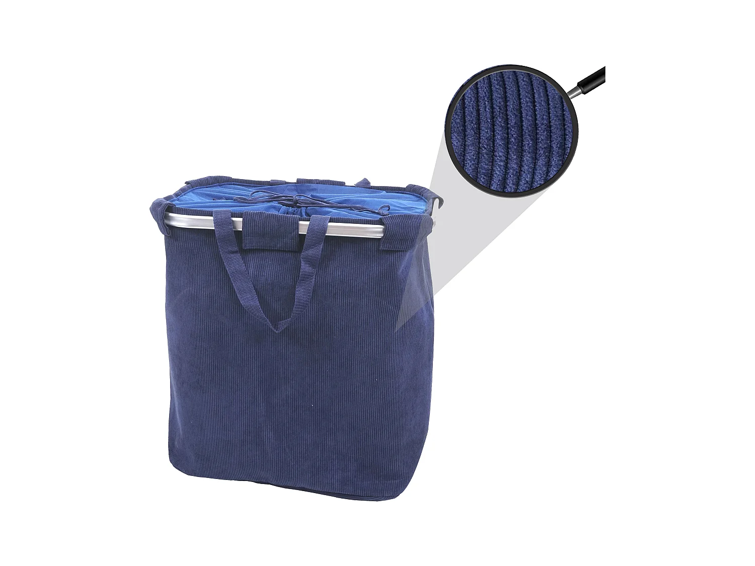 Collecteur de linge MCW-C34,  velours bleu