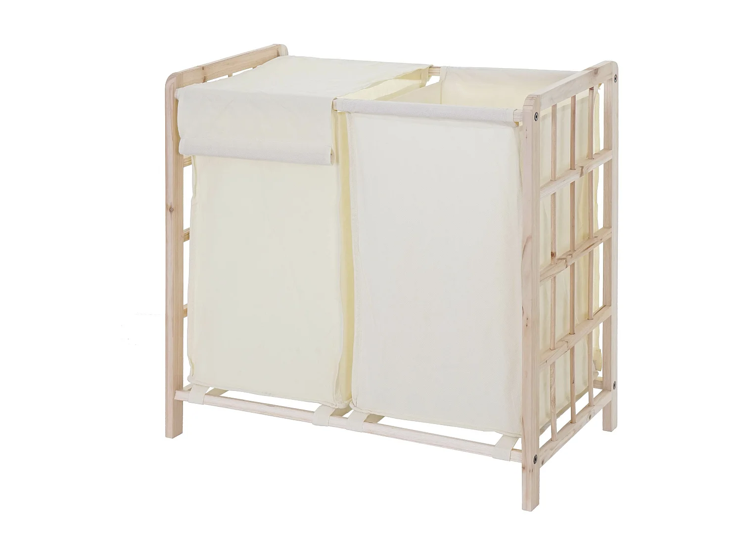 Colector de ropa MCW-B60,  marrón claro, tapa crema