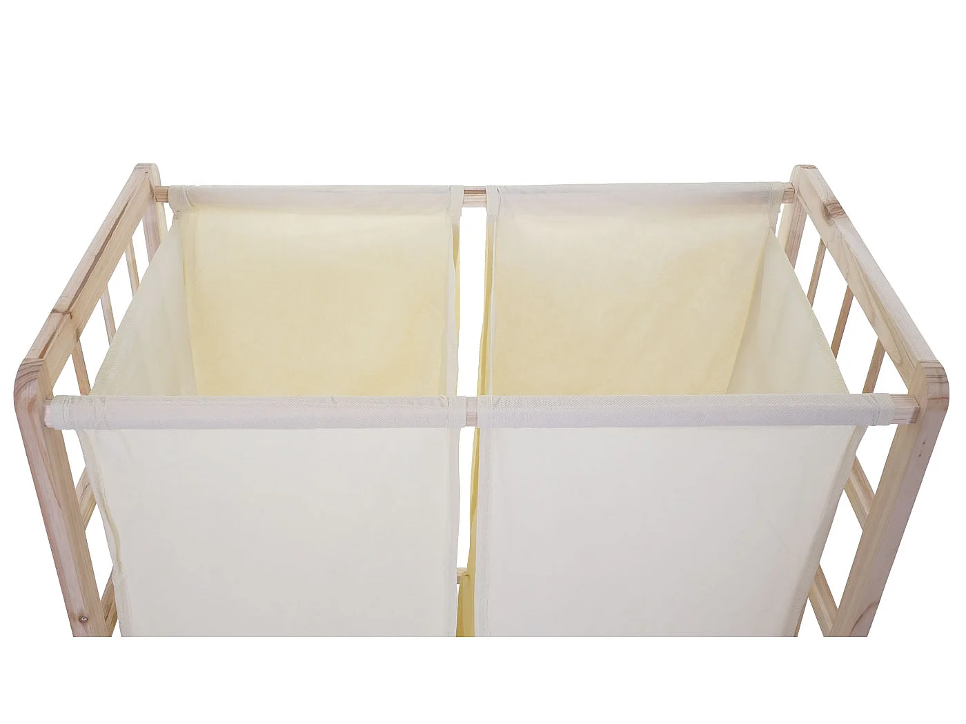 Colector de ropa MCW-B60,  marrón claro, tapa crema