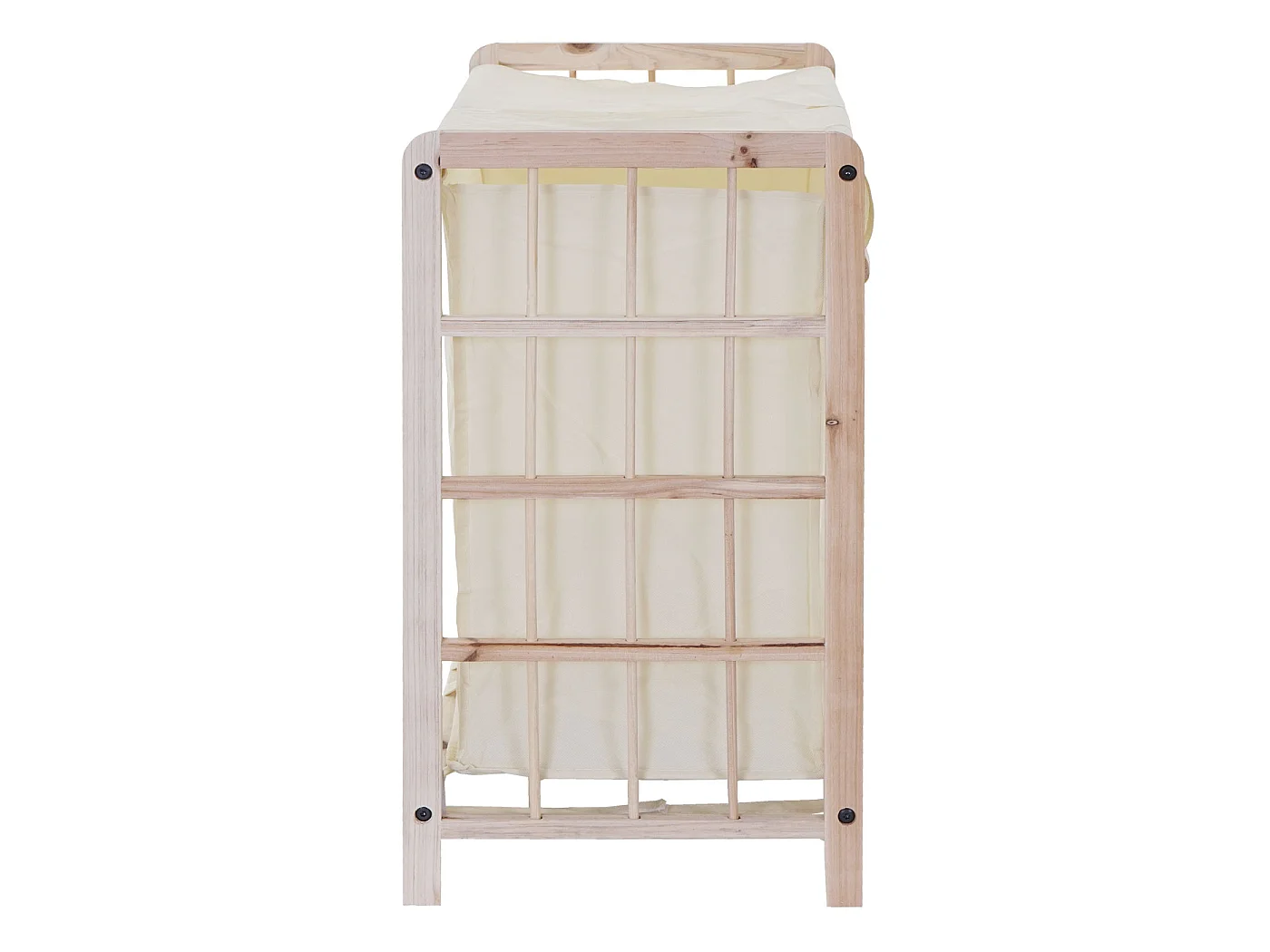 Colector de ropa MCW-B60,  marrón claro, tapa crema