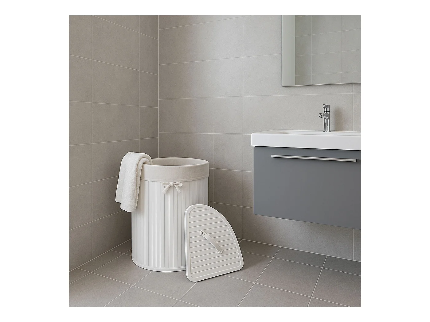 Hoekwasmand MCW-C21,  natuurlijke kleur