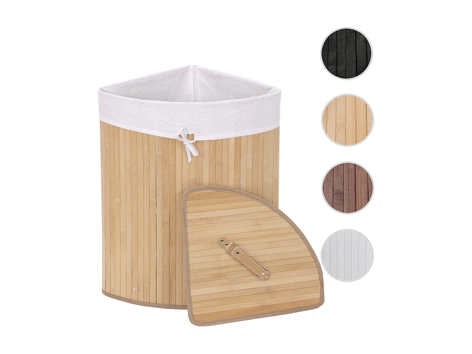 Eckwäschekorb MCW-C21, Naturfarben