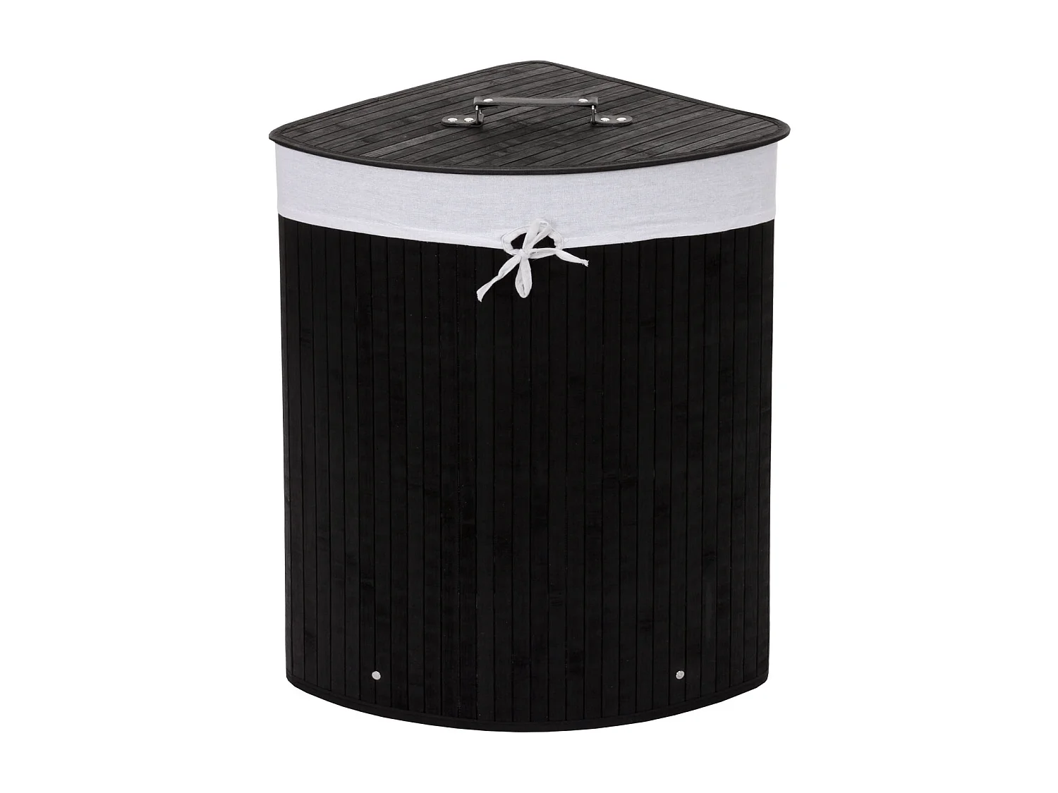 Narożny kosz na bieliznę MCW-C21,  czarny