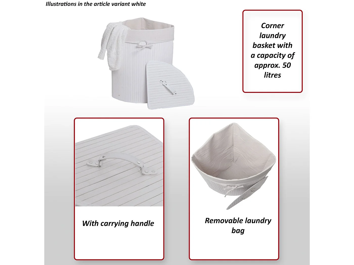 Hoekwasmand MCW-C21,  zwart