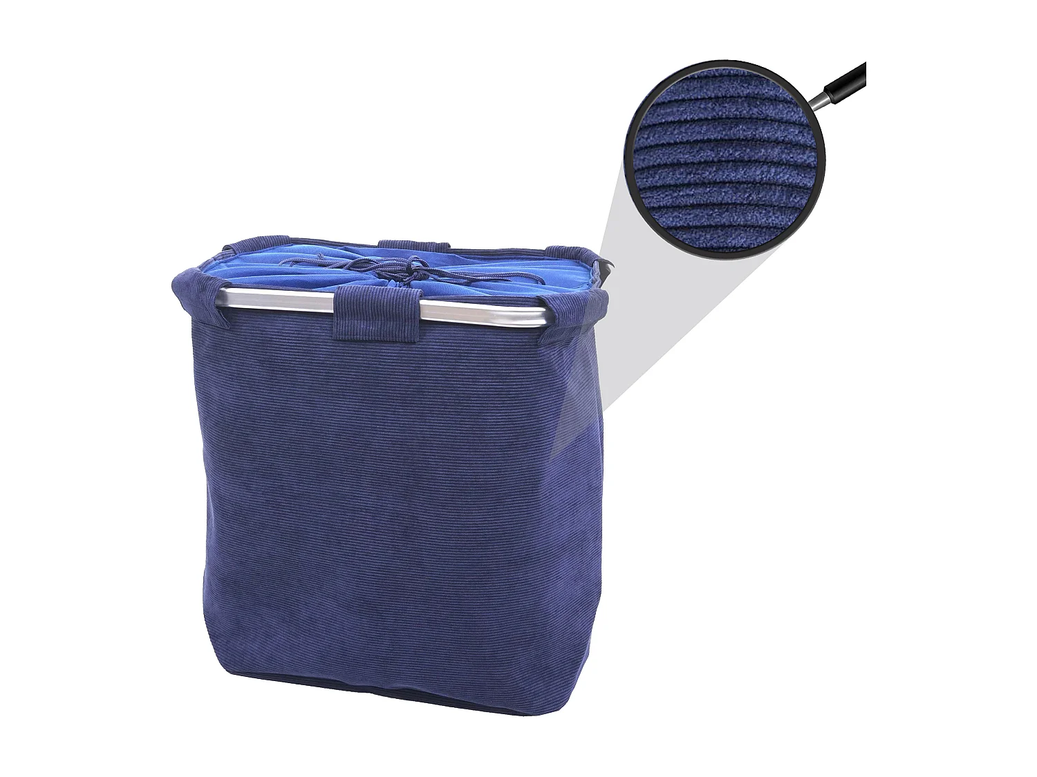 Collecteur de linge MCW-C34,  velours bleu