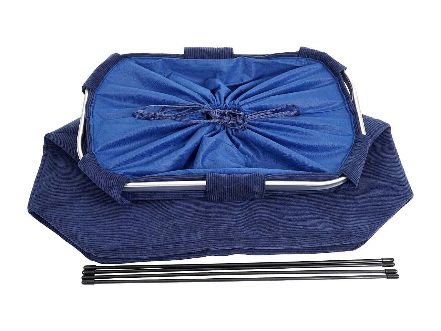 Collecteur de linge MCW-C34,  velours bleu