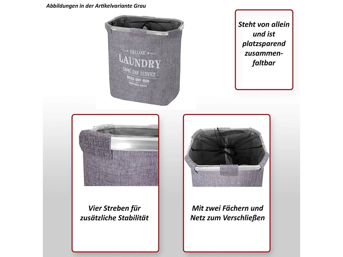 Collecteur de linge MCW-C34,  velours bleu