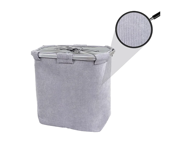 Collecteur de linge MCW-C34,  velours gris