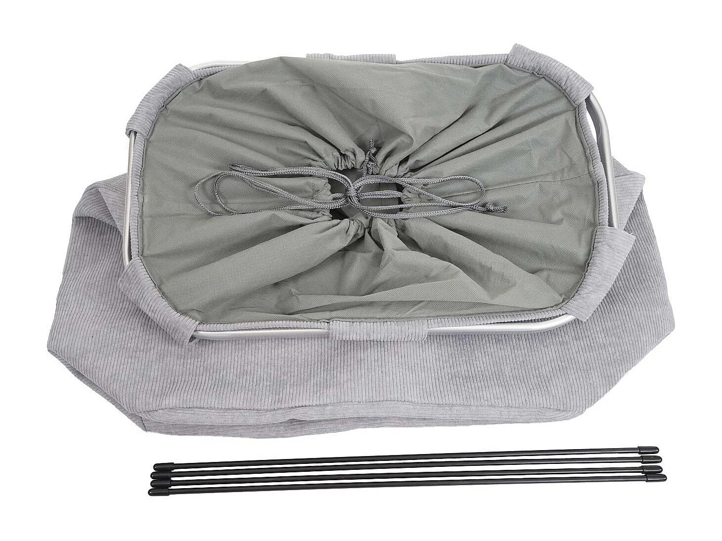 Collecteur de linge MCW-C34,  velours gris