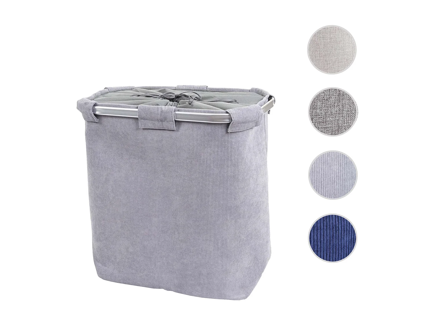 Collecteur de linge MCW-C34,  velours gris