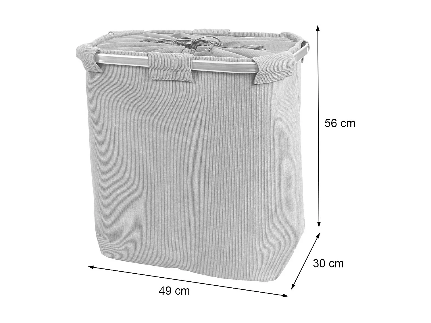 Laundry bin MCW-C34,  cord grey