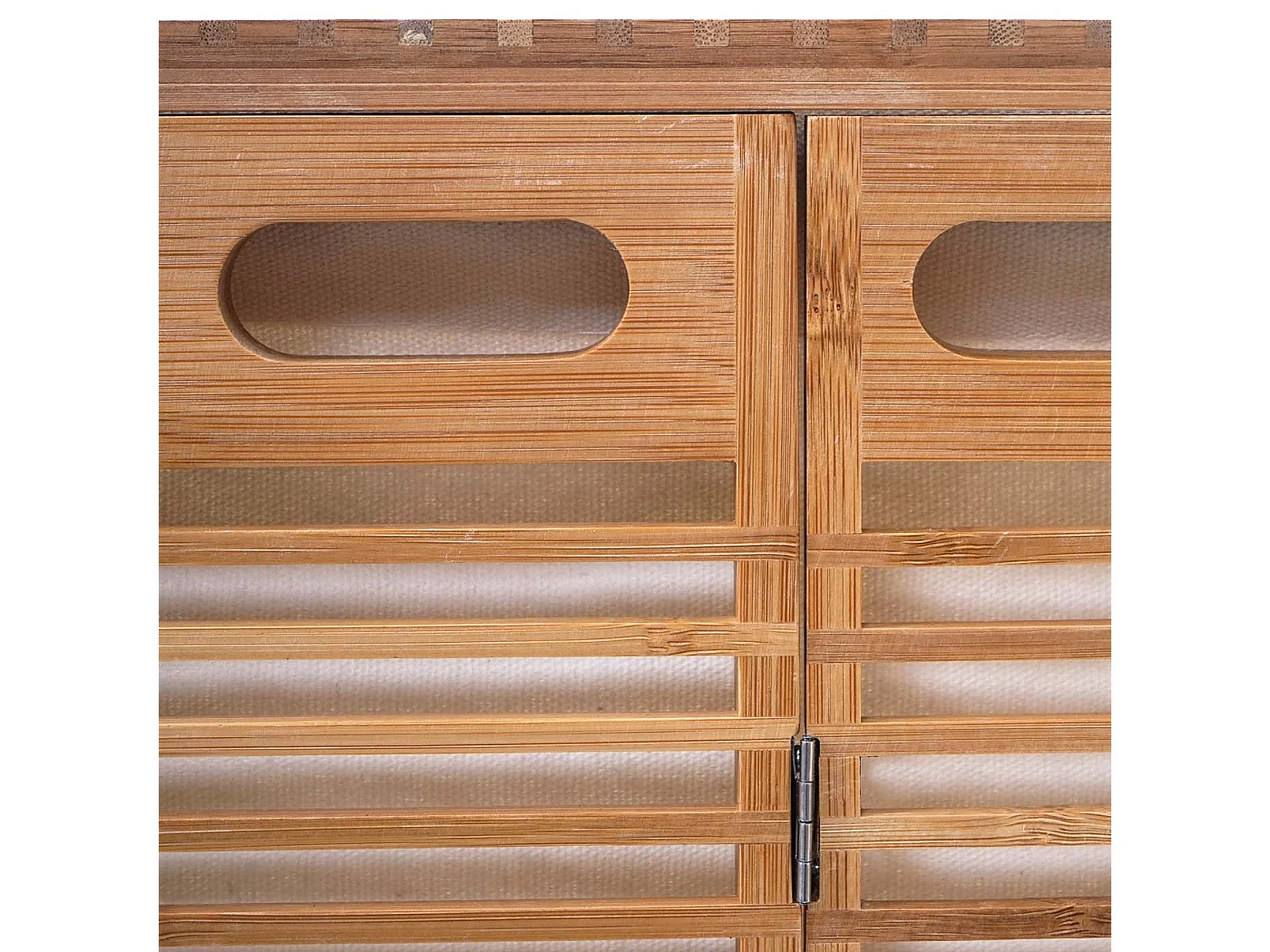 Wäschetruhe MCW-B18, Wäschebox Wäschekorb Wäschesammler, Bambus 61x50x35cm