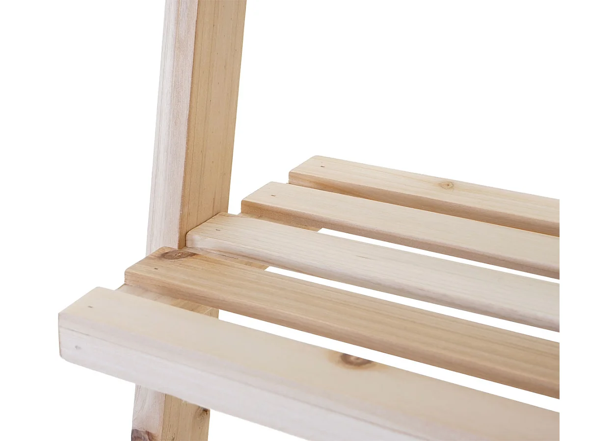 Scaffale con cesta portabiancheria MCW-B59 3 ripiani legno di abete