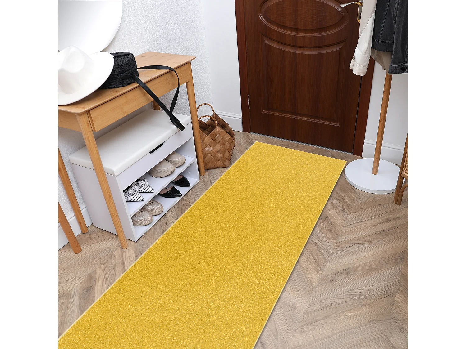 TAPIS DE COULOIR ETON 502 jaune 80x330 cm