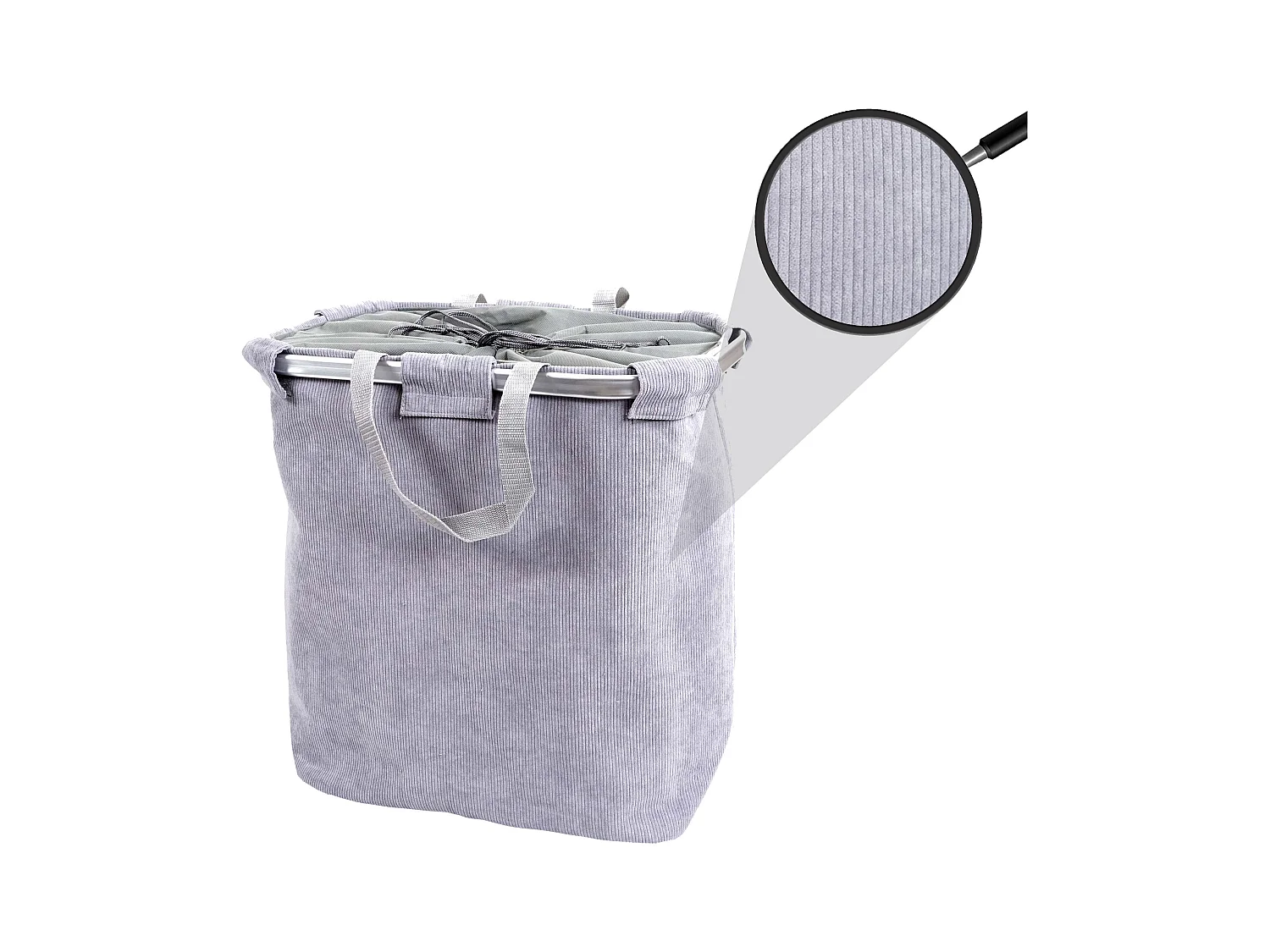 Collecteur de linge MCW-C34,  velours gris