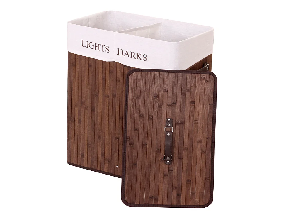 Cesto para roupa suja MCW-C21,  castanho