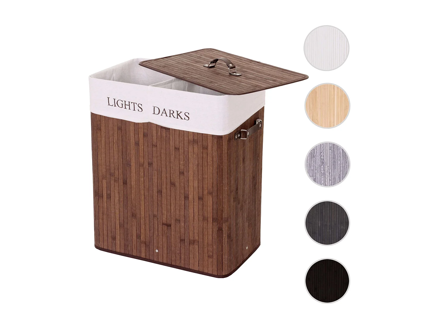 Cesto para roupa suja MCW-C21,  castanho