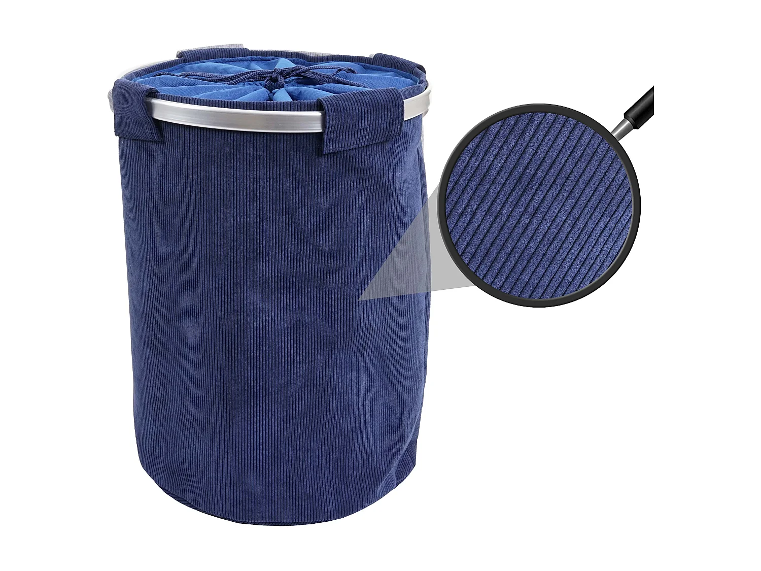 Collecteur de linge MCW-C34 avec filet 65l Cord,  bleu