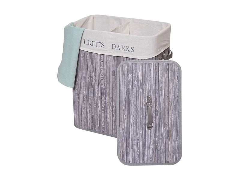 Panier à linge MCW-C21,  gris-bleu