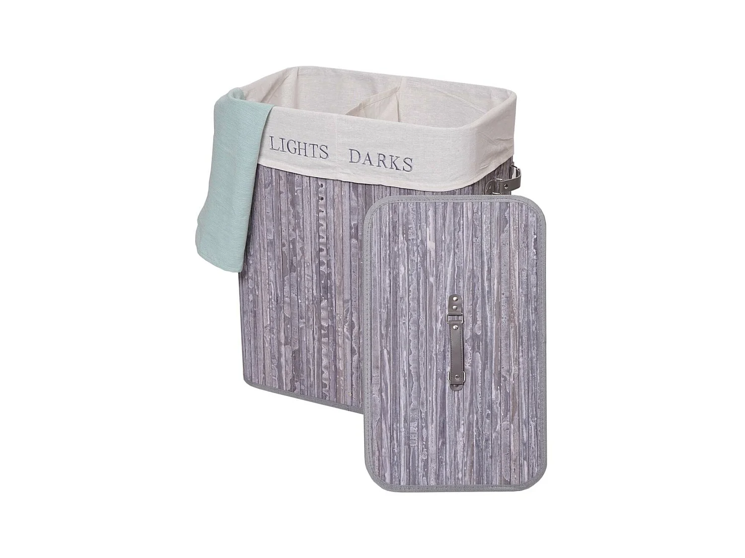 Panier à linge MCW-C21,  gris-bleu