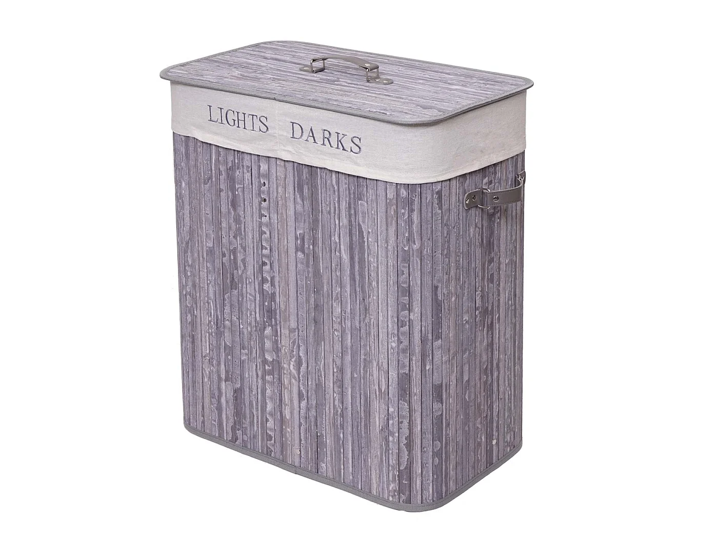 Wäschekorb MCW-C21, Grau-blau